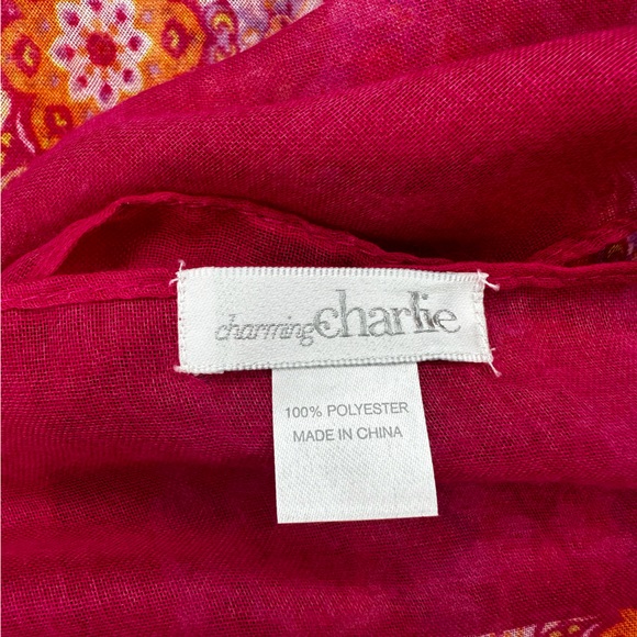 💥3/$20 Charming Charlie Scarves Bundle Pink & Teal- OR use as table runners - Picture 14 of 15